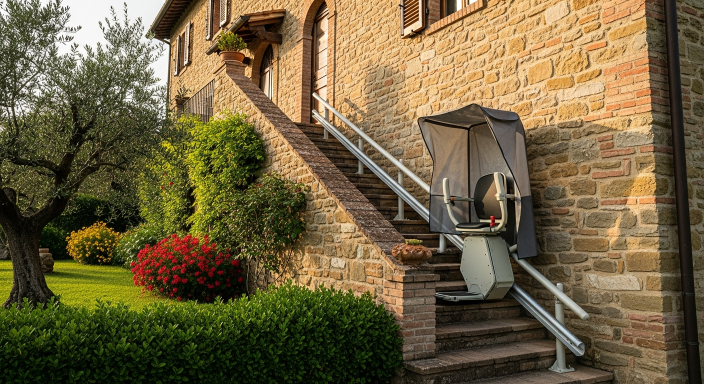 Montascale per Scale Esterne: Resistenza alle Intemperie e Soluzioni